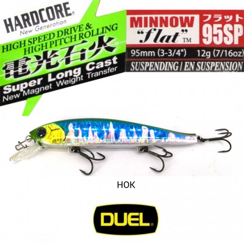 Amostra Duel Hardcore Minnow Flat 95SP