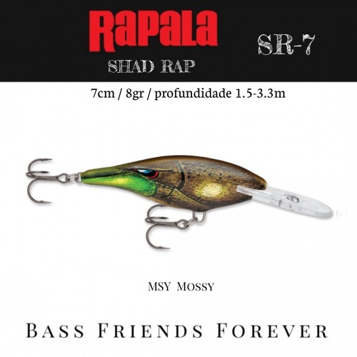 Amostra Rapala Shad Rap 07