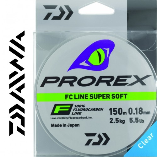 Linha 100% Fluorocarbono DAIWA PROREX FC Line Super Soft