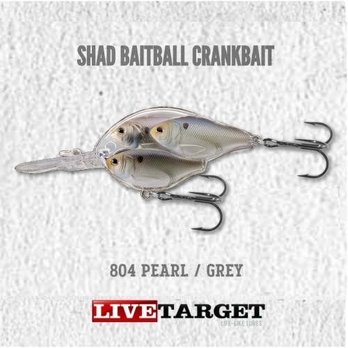 Amostra LiveTarget Shad BaitBall CrankBait