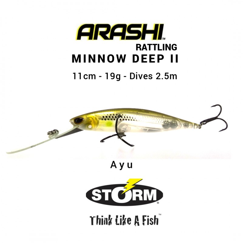 Amostra Storm Arashi Rattling Minnow Deep 11