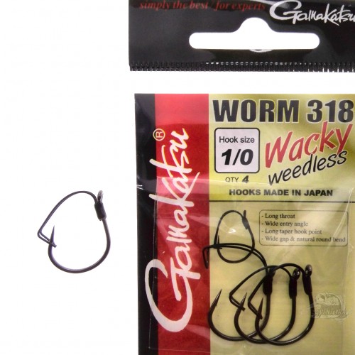 Anzois Gamakatsu Wacky Weedless Worm 318