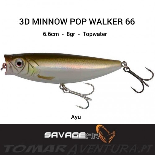 SAVAGE GEAR 3D MINNOW POP WALKER 66