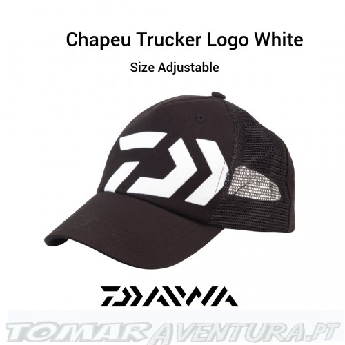 Chapeu Daiwa Trucker Black Logo White