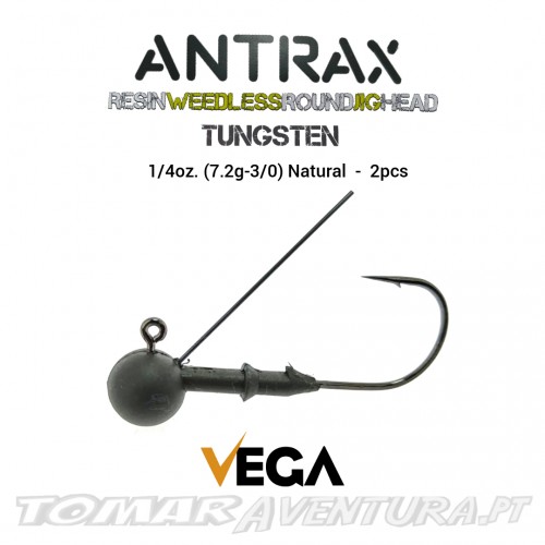 Vega Antrax Resin Weedless Round Jig Head