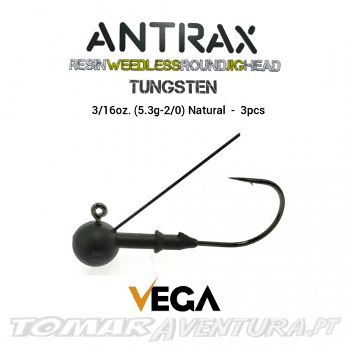 Vega Antrax Resin Weedless Round Jig Head