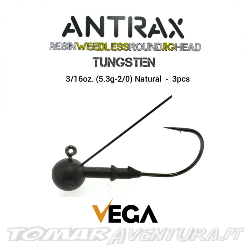 Vega Antrax Resin Weedless Round Jig Head