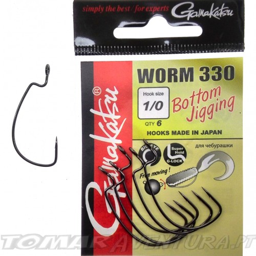 Anzois Gamakatsu Worm 330 Bottom Jigging