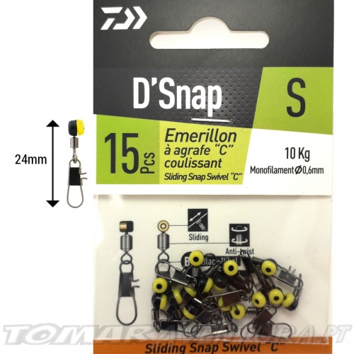 Daiwa D´Snap Sliding Snap Swivel