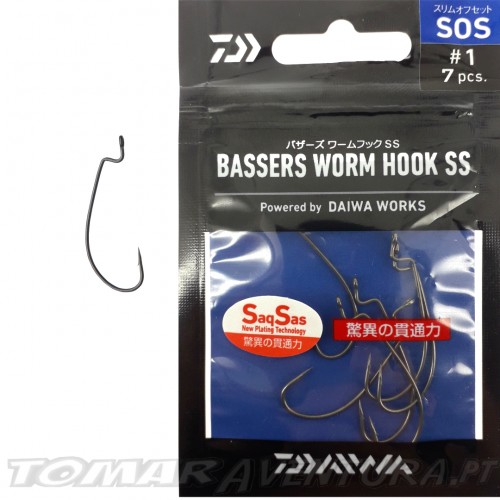 Daiwa Bassers Worm Hook SS SOS