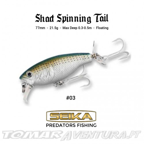 Amostra Seika Shad Spinning Tail Sea/F WB55B-03