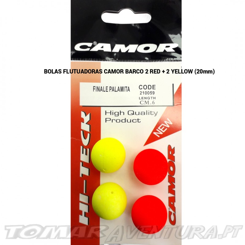 Bolas Flutuadoras Camor barco 2 Red + 2 Yellow  20mm