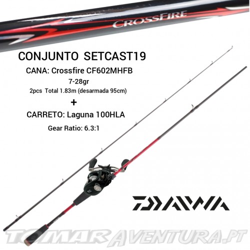 Conjunto Baitcasting 2pcs Daiwa Setcast19