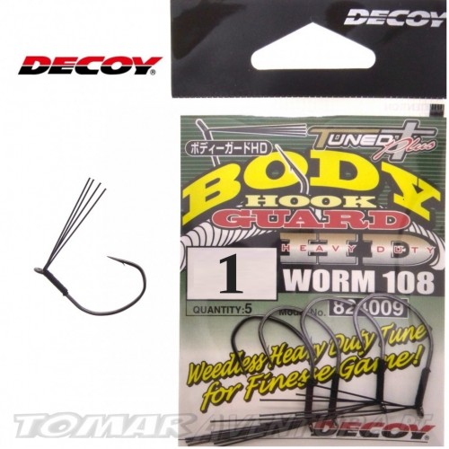 Anzois Decoy Body Hook Guard Worm 108