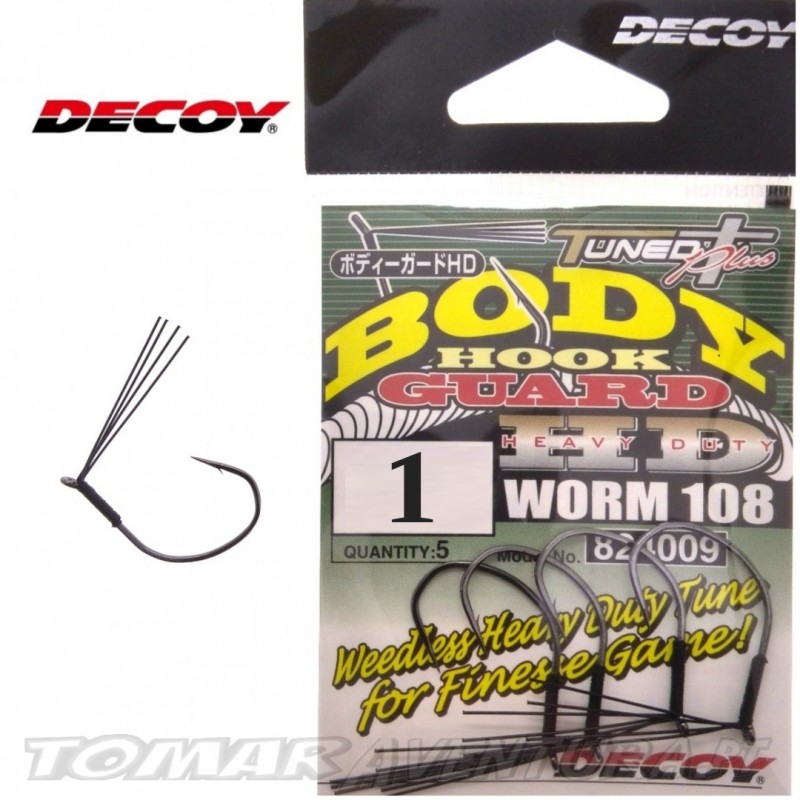 Anzois Decoy Body Hook Guard Worm 108