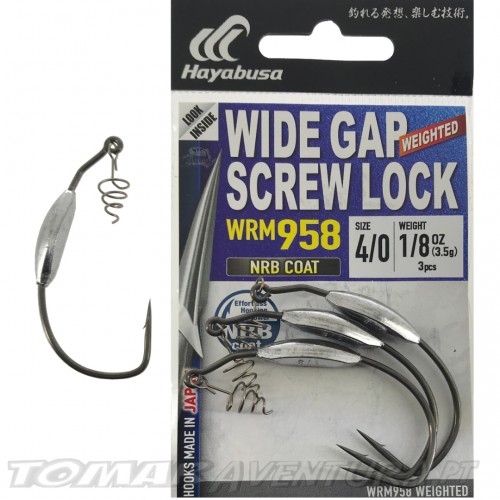 Hayabusa WRM 958 Wide Gap Screw Lock Weighted Hook