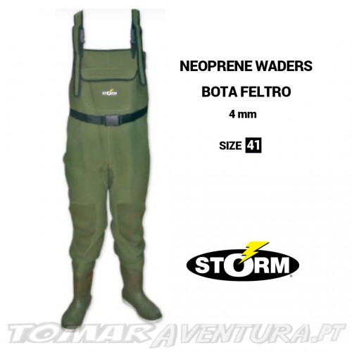 Storm Neoprene Waders 4 mm Bota Feltro