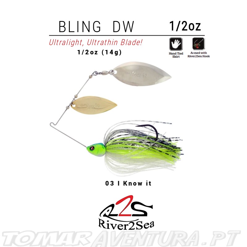 Amostra Spinerbait River2sea Bling DW 1/2oz