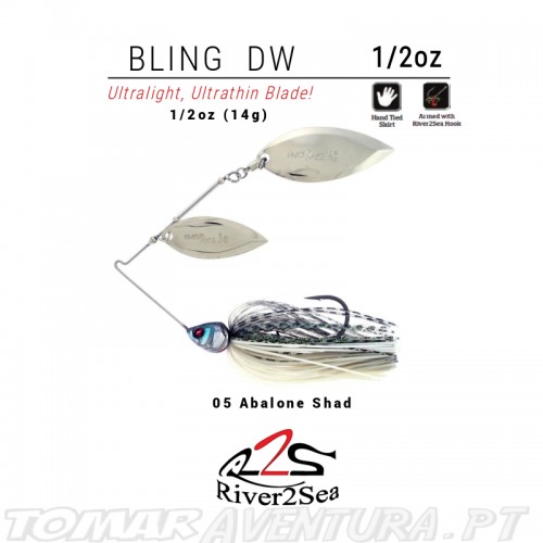 Amostra Spinerbait River2sea Bling DW 1/2oz