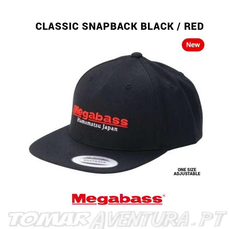 Chapeu Megabass Classic Snapback Black/Red
