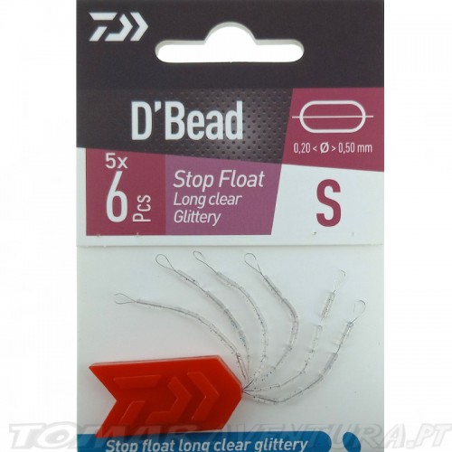 Daiwa D´Bead Stop Float Long Clear Glittery