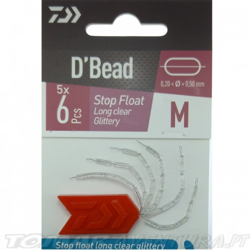 Daiwa D´Bead Stop Float Long Clear Glittery
