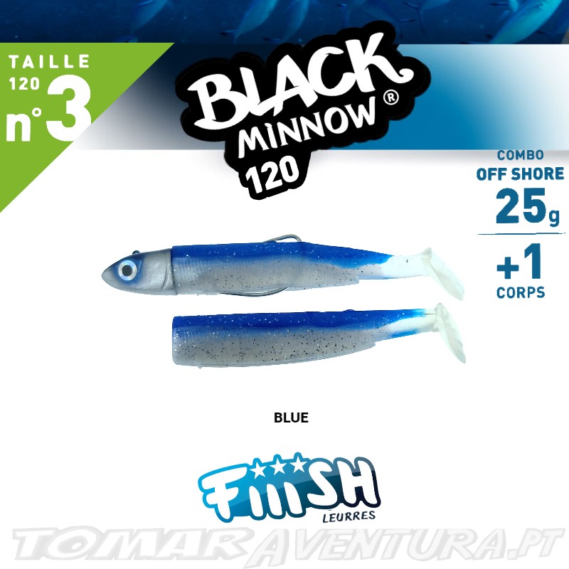 Fiiish Black Minnow nº3 120 - 25g Combo Off Shore + 1corps