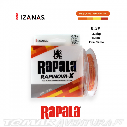 Rapala Rapinova-X Fire Camo 150m