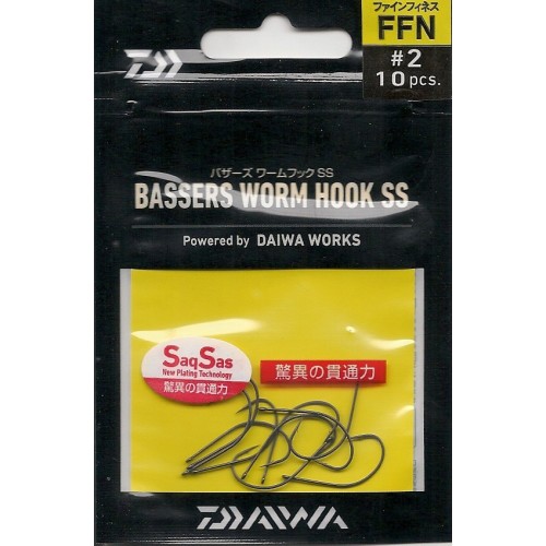 Anzol Daiwa Bassers Worm Hook SS FFN