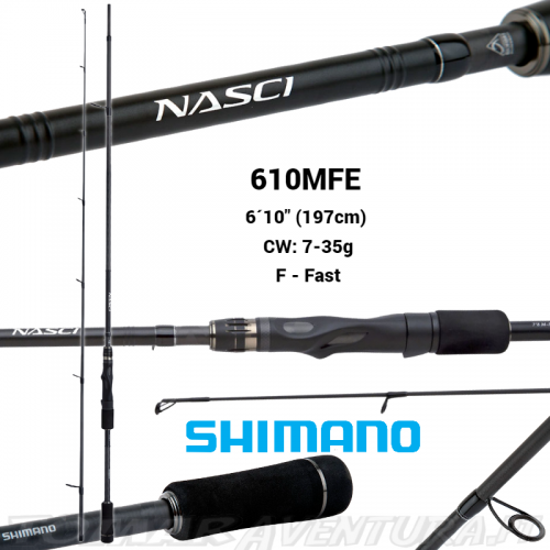Cana Spinning Shimano Nasci 610MFE 7-35G