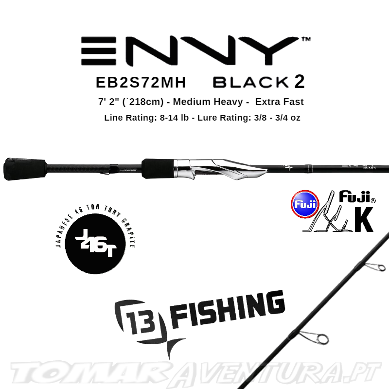 Cana de Spinning 13 Fishing Envy Black 2 EB2S72MH