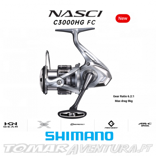 Carreto Spinning Shimano Nasci FC 3000