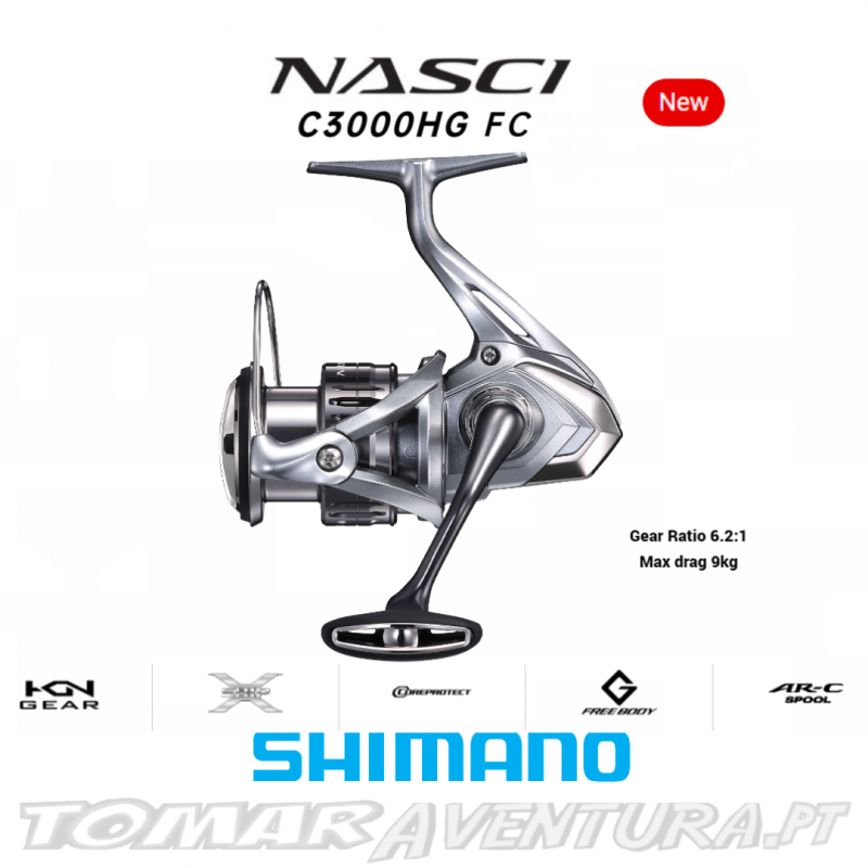 Carreto Spinning Shimano Nasci FC 3000