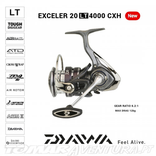 Carreto Spining Daiwa Exceler 20 LT 4000 CXH