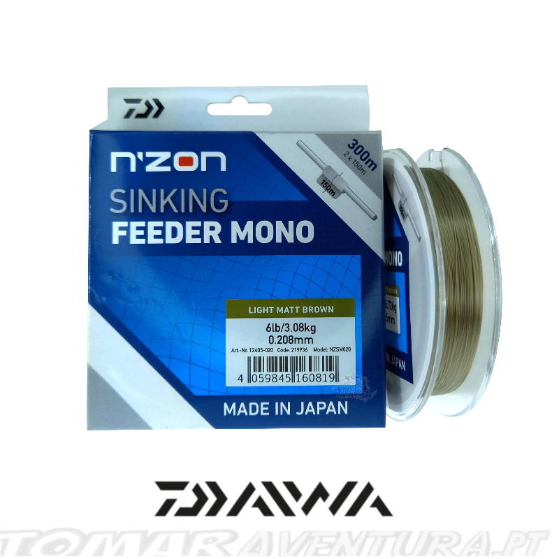 Daiwa N´Zon Sinking Feeder Mono 300m Light Matt Brown
