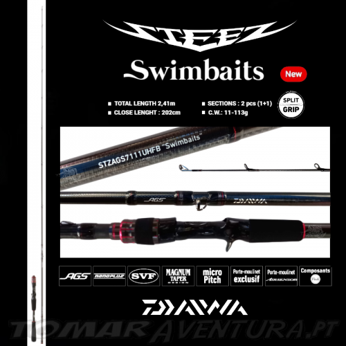 Cana Baitcasting Daiwa Steez AGS 71111UHFB "Swimbaits" 1+1