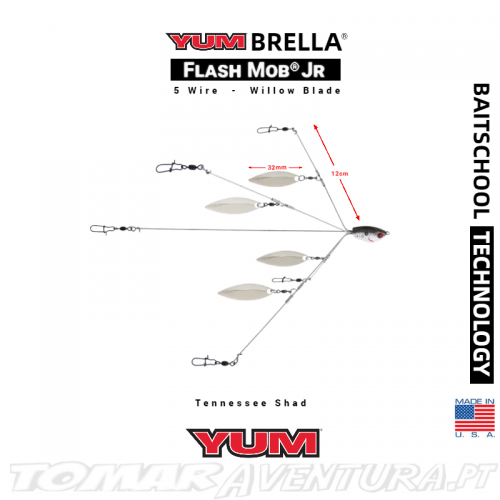 YumBrella Flash Mob JR Bass Wil 5 Wire Tennessee Shad