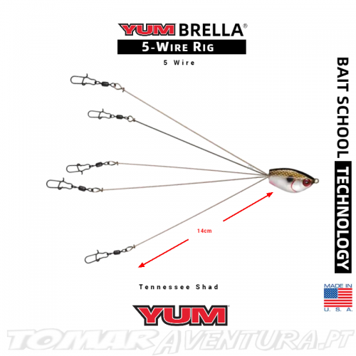 YumBrella 5 Wire Rig Tennessee Shad