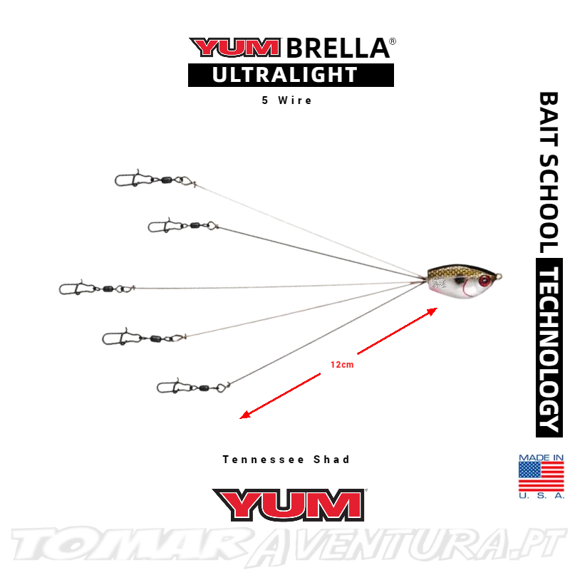 YumBrella Ultralight 5 Wire Rig Tennessee Shad